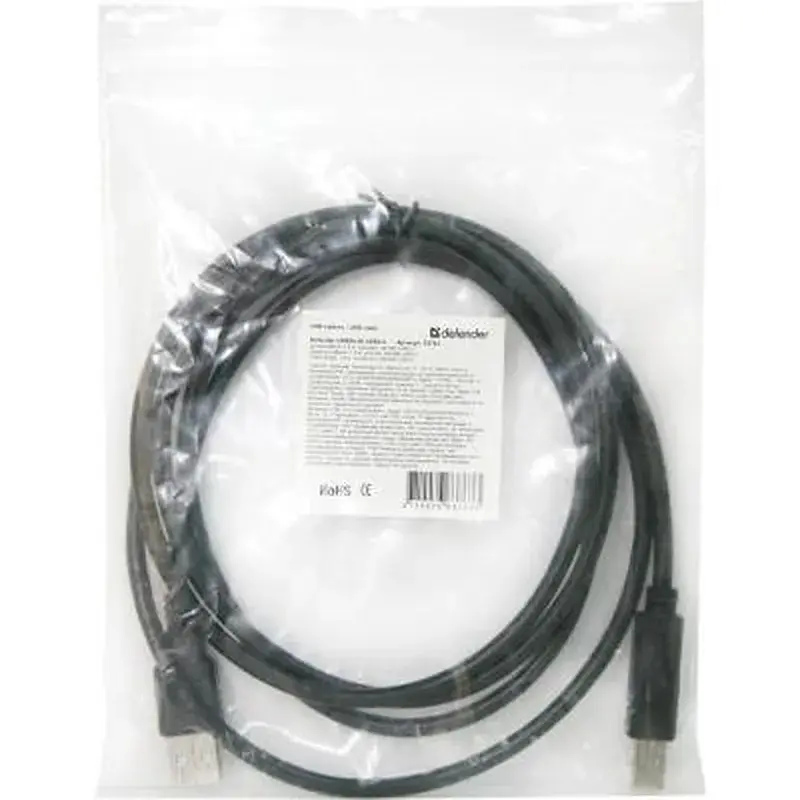 Кабель для принтера USB 2.0 AM/BM 1.8m Defender (83763) - фото 3