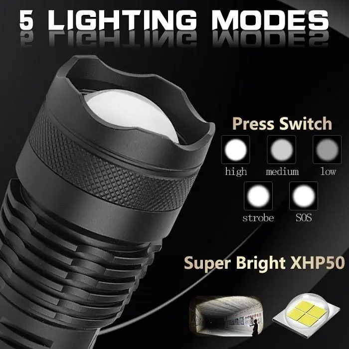 Світлодіодний ліхтар ручний BL на акумуляторі з Zoom POLICE BL-X71-P50 - фото 4