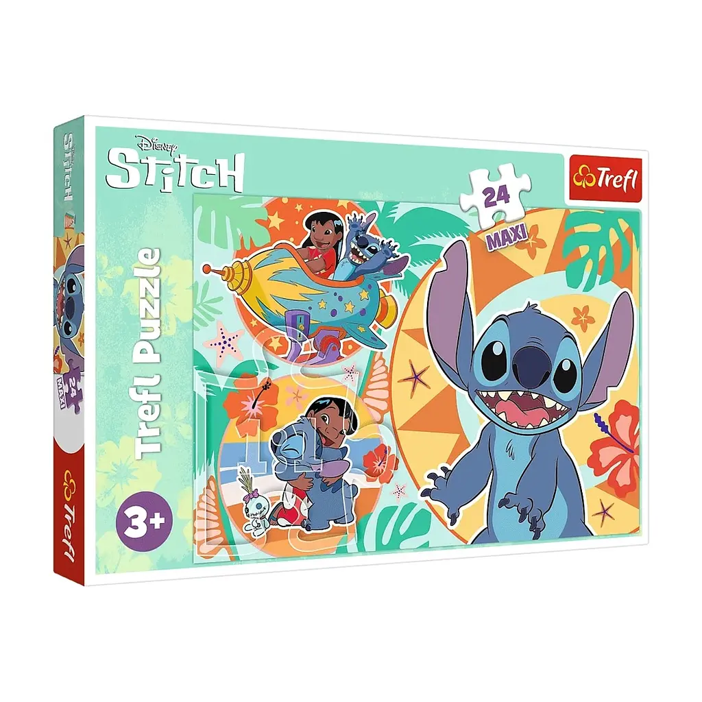 Пазл Trefl Maxi Lilo&Stitch Щасливий день 24 елемента (5900511143652)