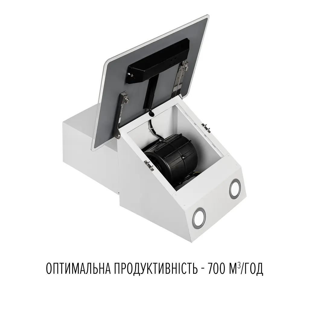Витяжка декоративна похила PERFELLI VIO 6HW BIANCO - фото 6