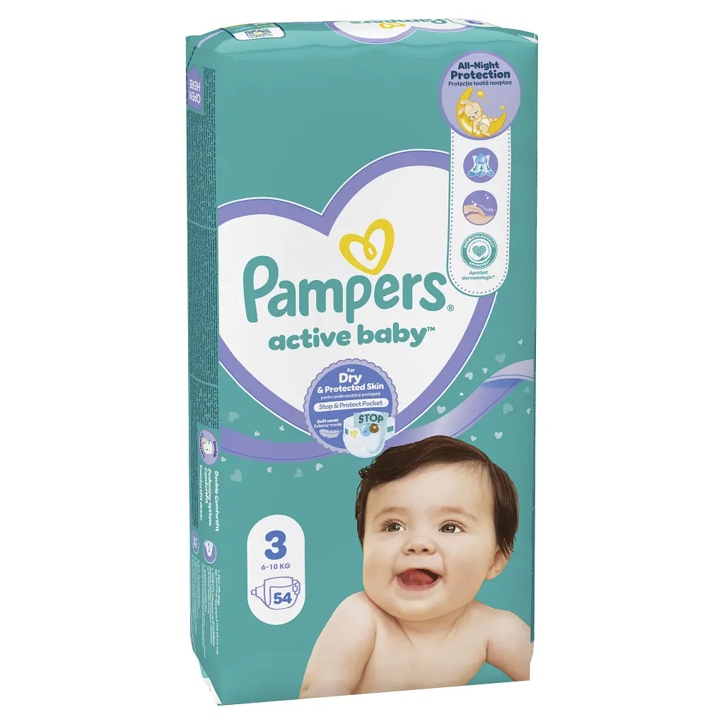 Підгузки Pampers Active Baby Розмір 3 (6-10 кг) 54 шт (8001090948977) - фото 2