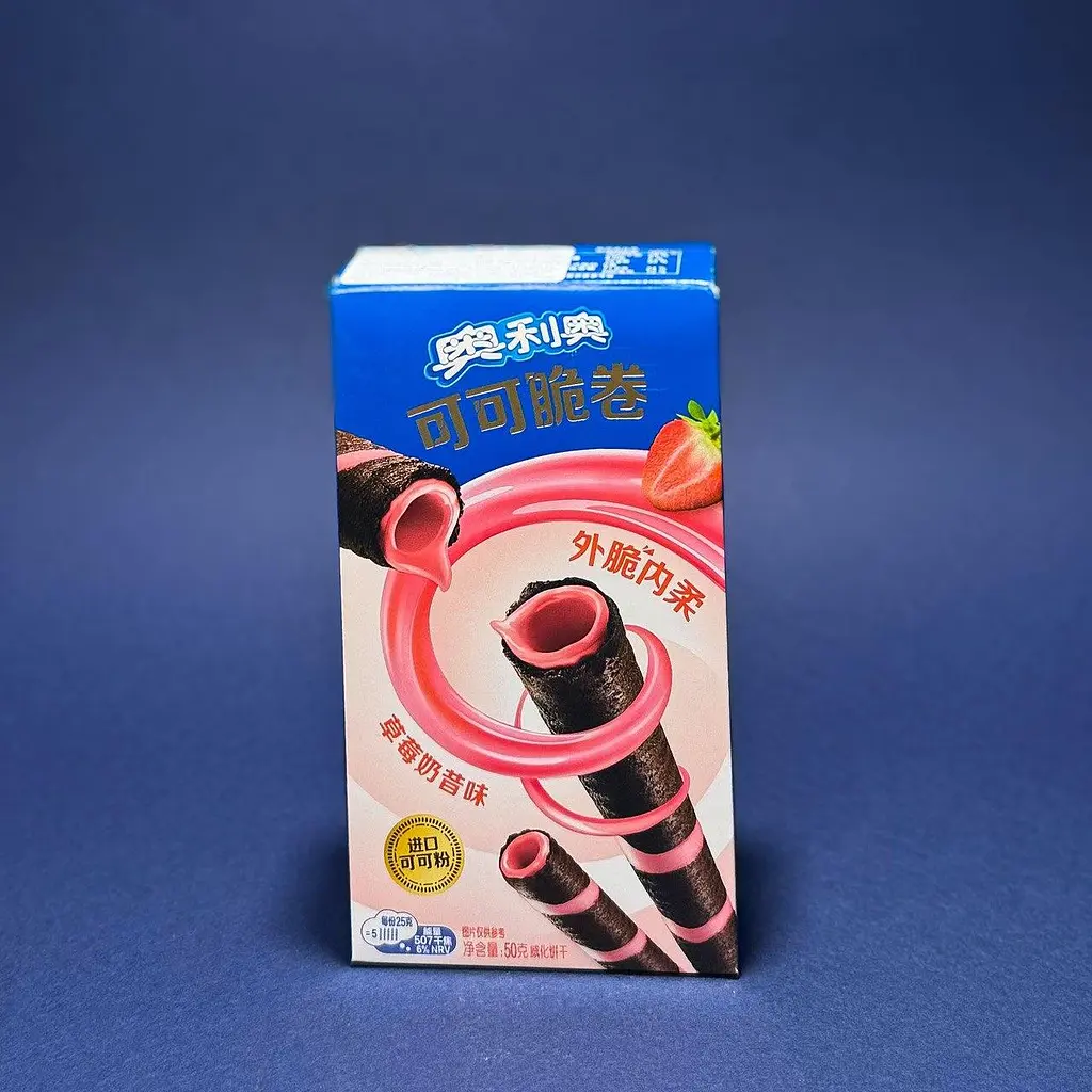 Вафельні трубочки Oreo Cream-Filled Wafers Strawberry 50 г - фото 2