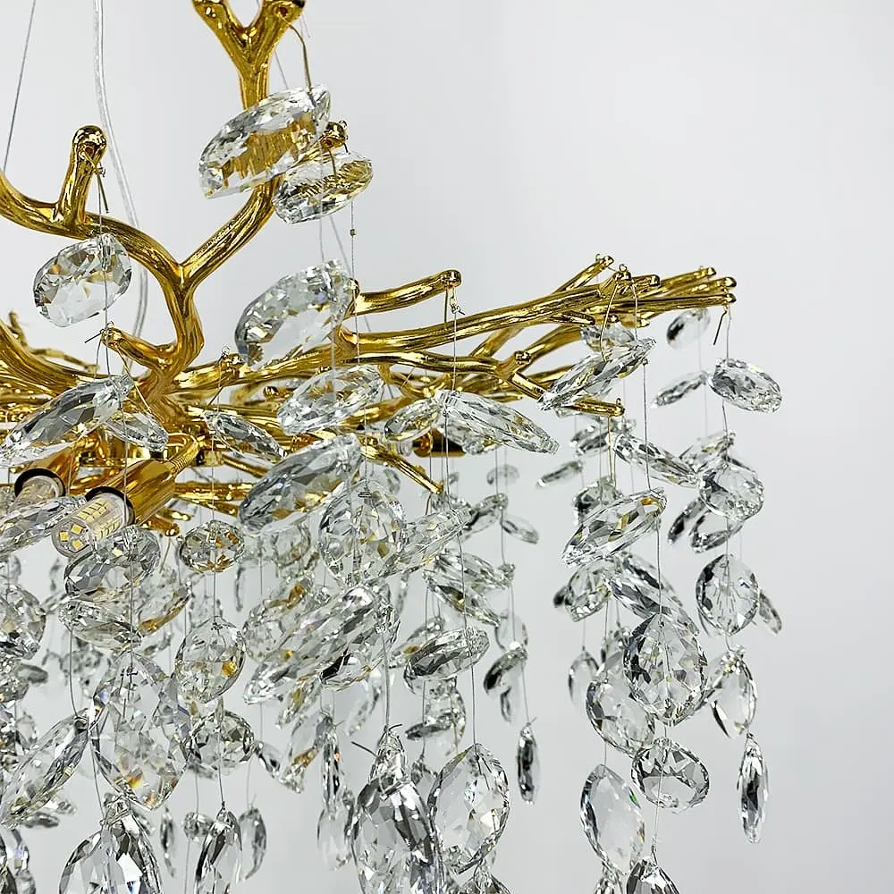 Изысканная золотая люстра DIAMINA с хрустальными камнями Ø 60 см | Ст. 33007-600 GD | Line F - фото 2