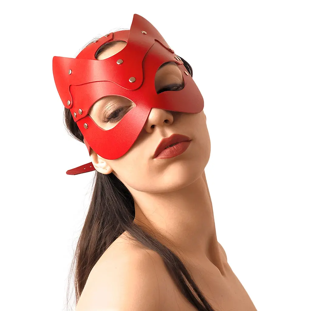Маска Кішечки Art of Sex - Cat Mask, Червоний - фото 4