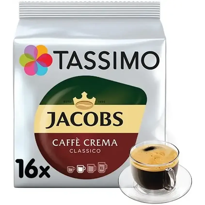 Набор кофе в капсулах Jacobs Tassimo Crema 80 капсул (5 п. х 16 шт.) - фото 2
