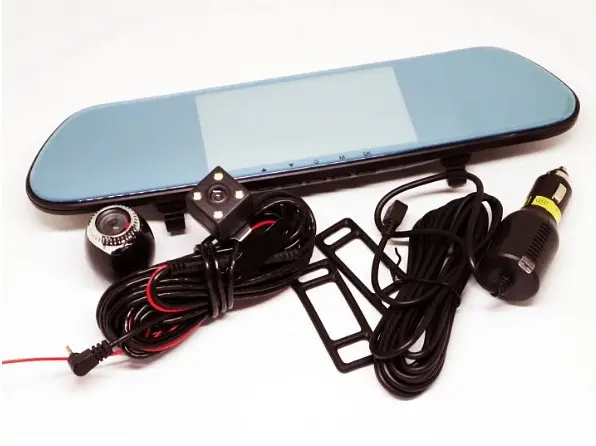 Зеркало авторегистратор DVR V9TP Full HD 5 дюймов 3 камеры - фото 2