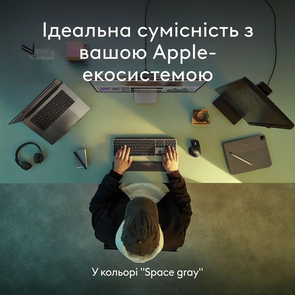 Клавіатура Logitech MX Keys S for Mac Space Grey (920-011637) [138844] - фото 11