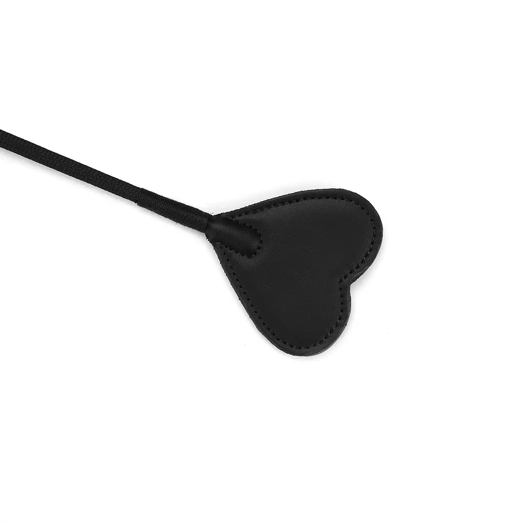 Шльопалка-сердечко Liebe Seele Black Organosilicon Riding Crop - фото 4