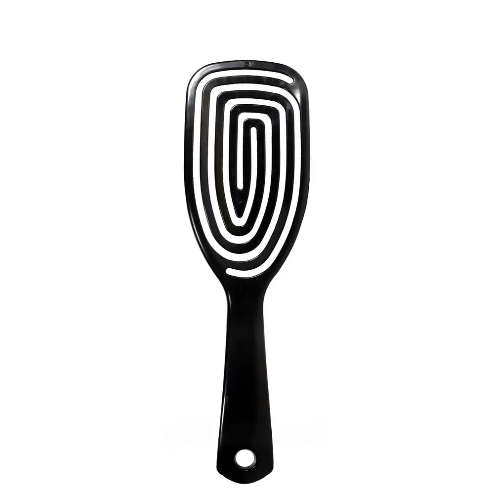 Щітка для волосся Salon Professional масажна пластмасова продувна спіральна, чорна - фото 8