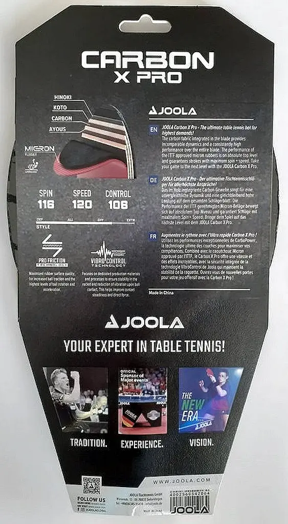 Ракетка для настільного тенісу Joola Carbon X Pro (54206) - фото 2