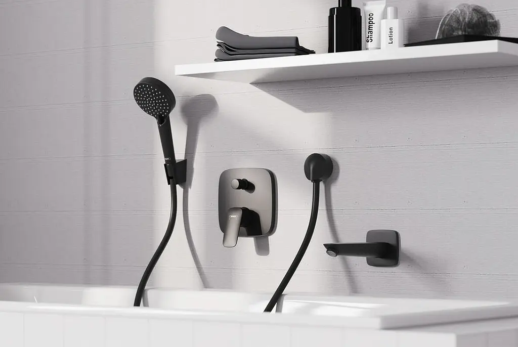 Змішувач для ванни Hansgrohe Logis matt black 71405670 - фото 2
