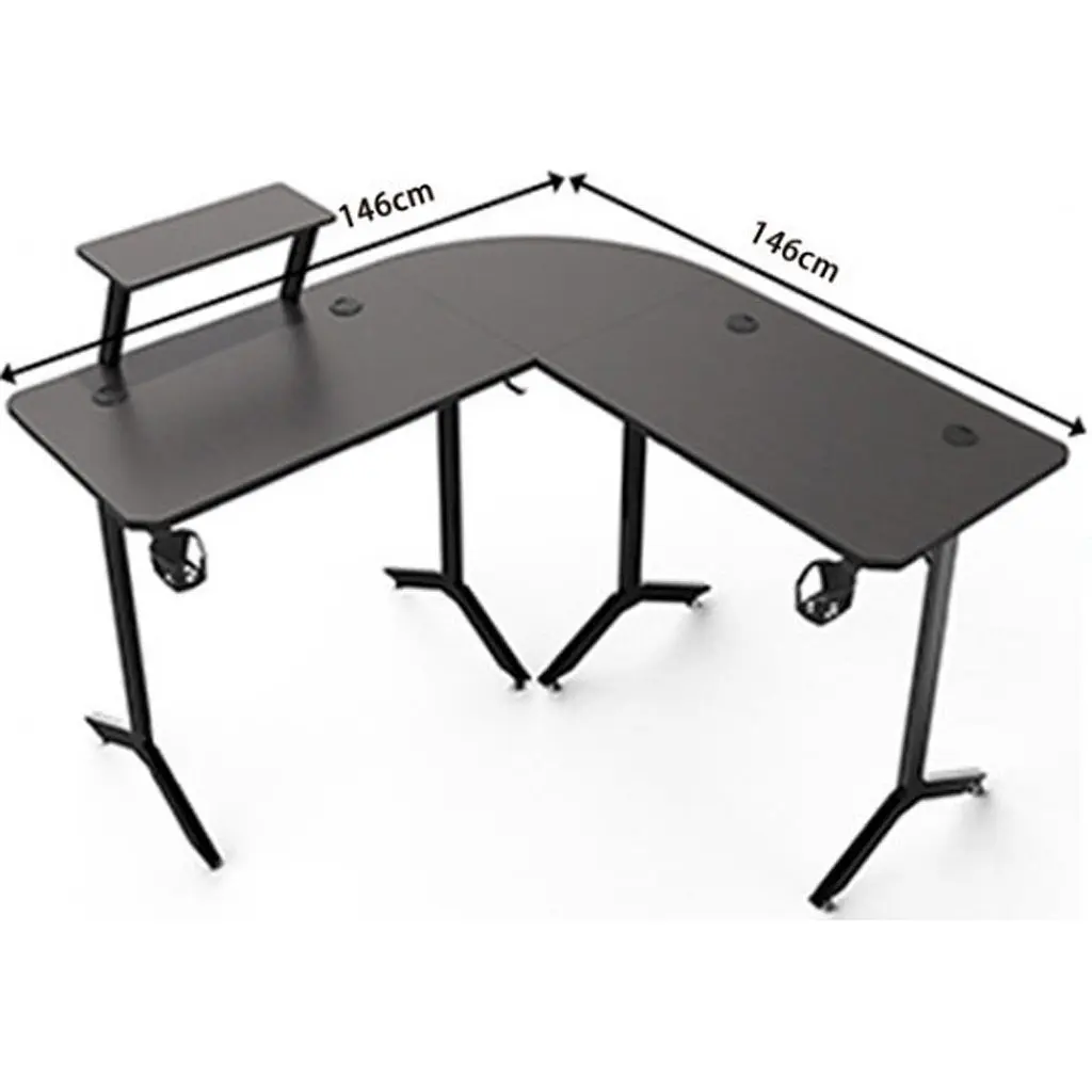 Комп'ютерний ігровий стіл GT Racer T-1247 Black [125862] - фото 4