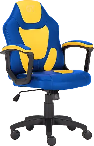 Геймерское детское кресло GT Racer синее с желтым (X-1414 Blue/Yellow) - фото 2