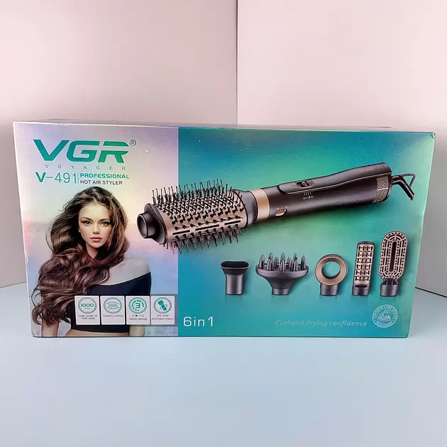 Фен-щітка 6 в 1 VGR V491, 1000 Вт (43545-V491_919) - фото 7