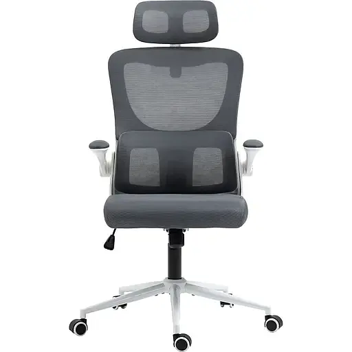 Офисное кресло GT Racer X-5728, бело-серое (X-5728 White/Gray) - фото 3