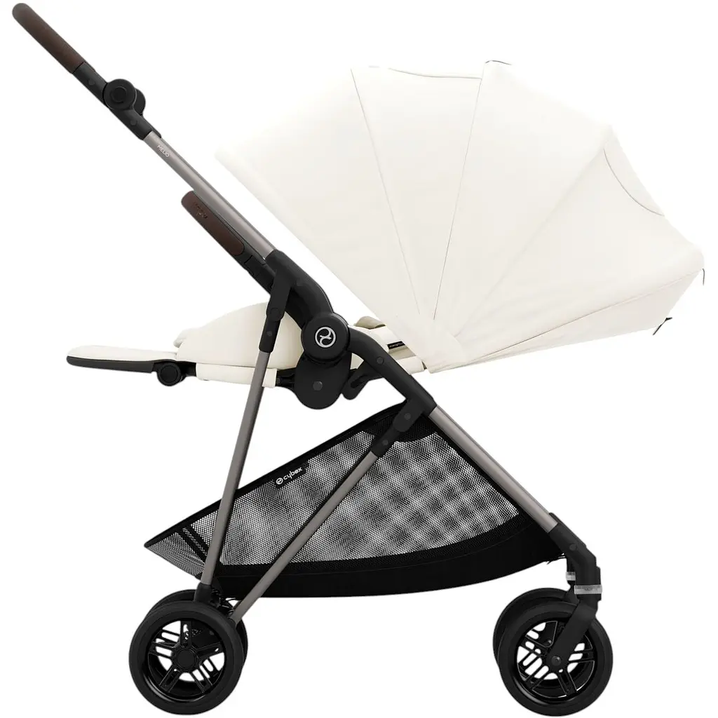 Коляска Cybex Melio Cotton White с бампером белая (522002659) - фото 4