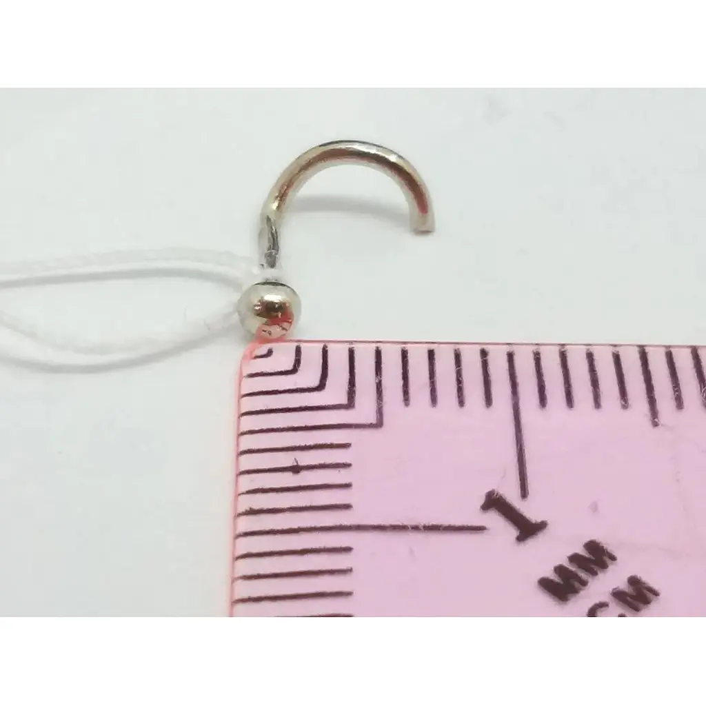 Серебряная серьга-пирсинг в нос Ирий. 6013 - фото 2