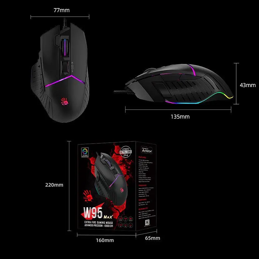 Миша Bloody W95 Max Black [94548] - фото 11