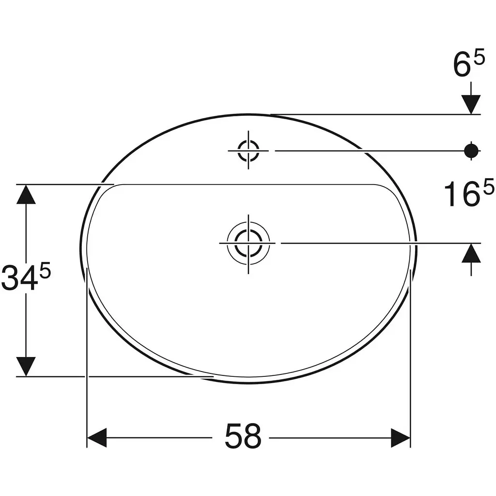 Раковина Geberit VariForm 60 500.727.01.2, Білий - фото 2