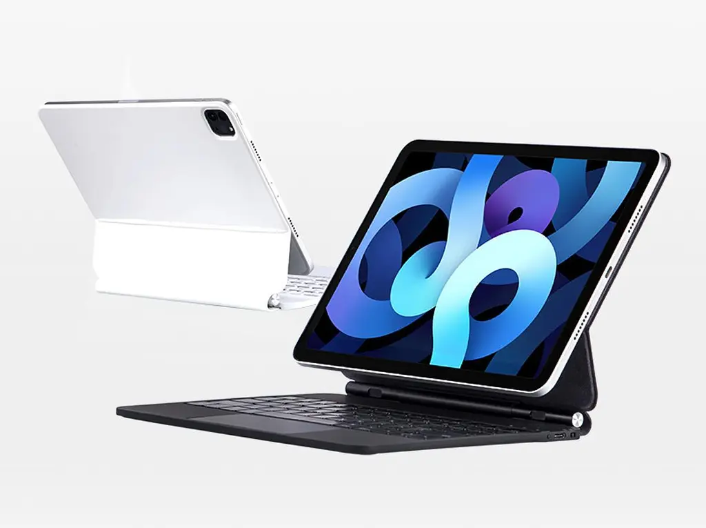 Чохол-клавіатура з підсвіткою для iPad Air/Pro 13 2024 / 2025 білий - фото 3