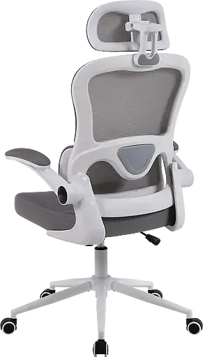 Офісне крісло GT Racer B-5880 White/Gray - фото 5