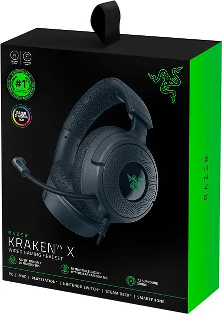 Навушники Razer ігрові Kraken V4 X (RZ04-05180100-R3M1) чорні - фото 7
