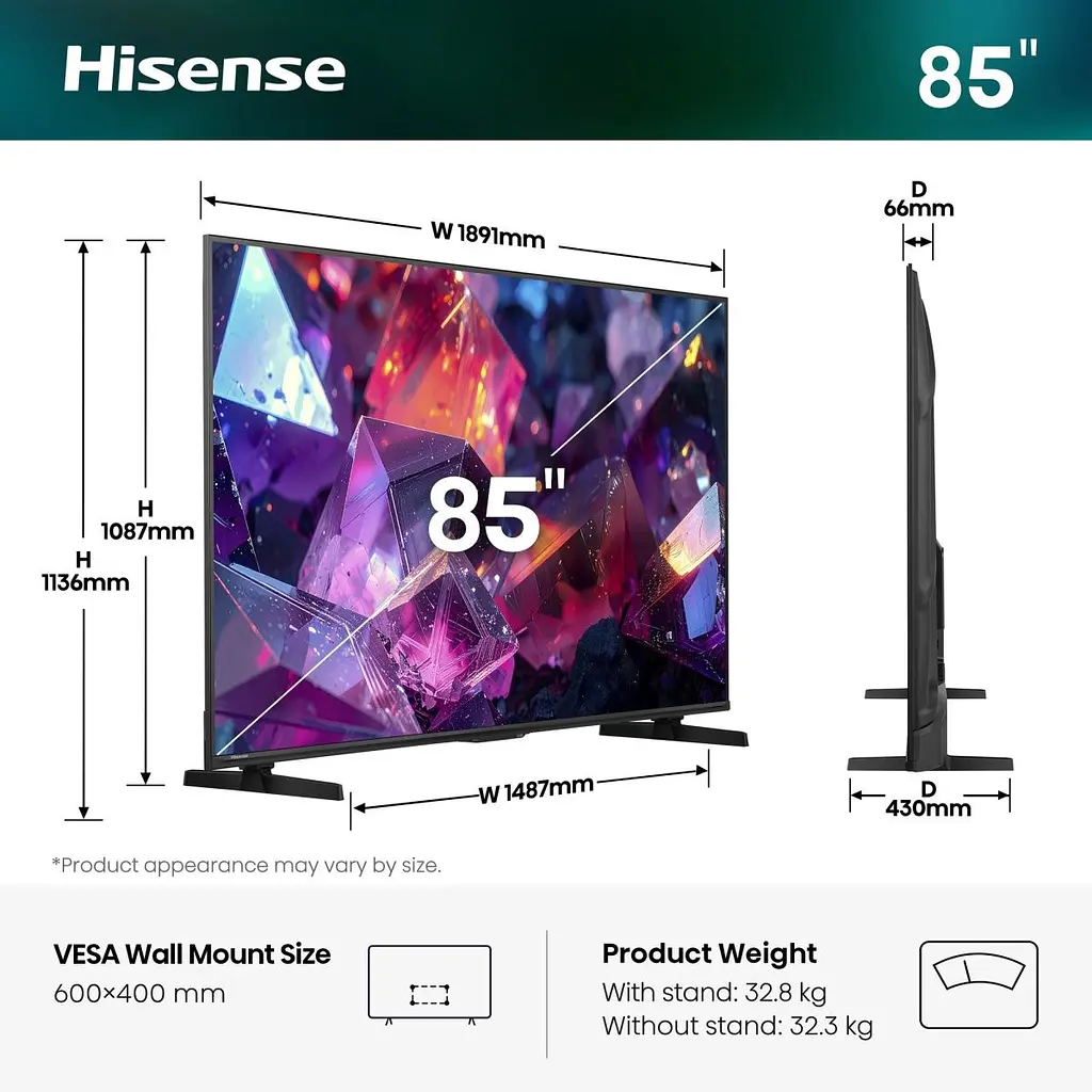 Телевізор Hisense 85E7S Pro 85` QLED Ultra HD 4K (20018344) UA [173915] - фото 7