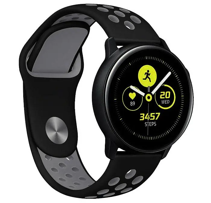 Спортивный ремешок Primo Perfor Sport для Samsung Galaxy Watch Active/Active 2 Black Grey - фото 2