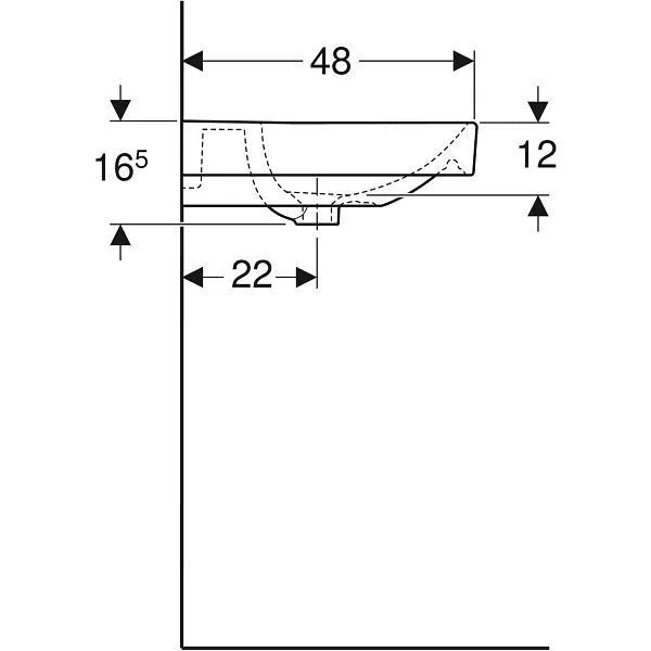 Раковина Geberit Smyle Square 60x48 500.229.01.1, Білий - фото 2