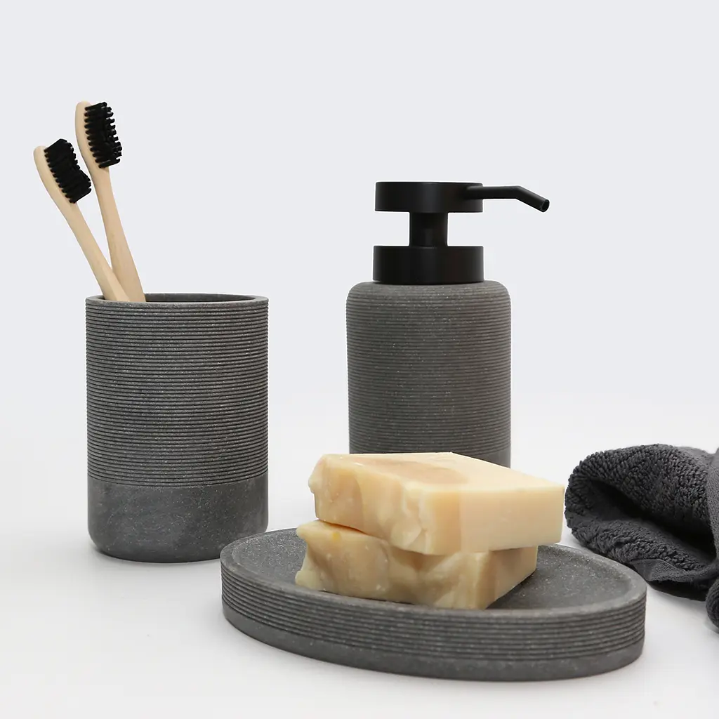 Комплект аксесуарів для санвузла МВМ My Home London сірий (MVM-MH-44 GRAY) - фото 3