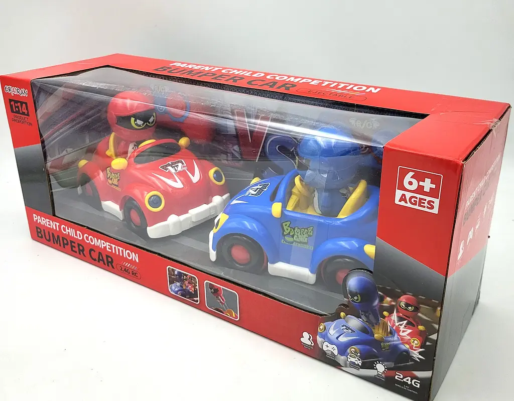 Ігра змагання набір машинок (13см) для тарана на радіокеруванні Battle Bumper Car Pop-up Doll UKC - фото 5