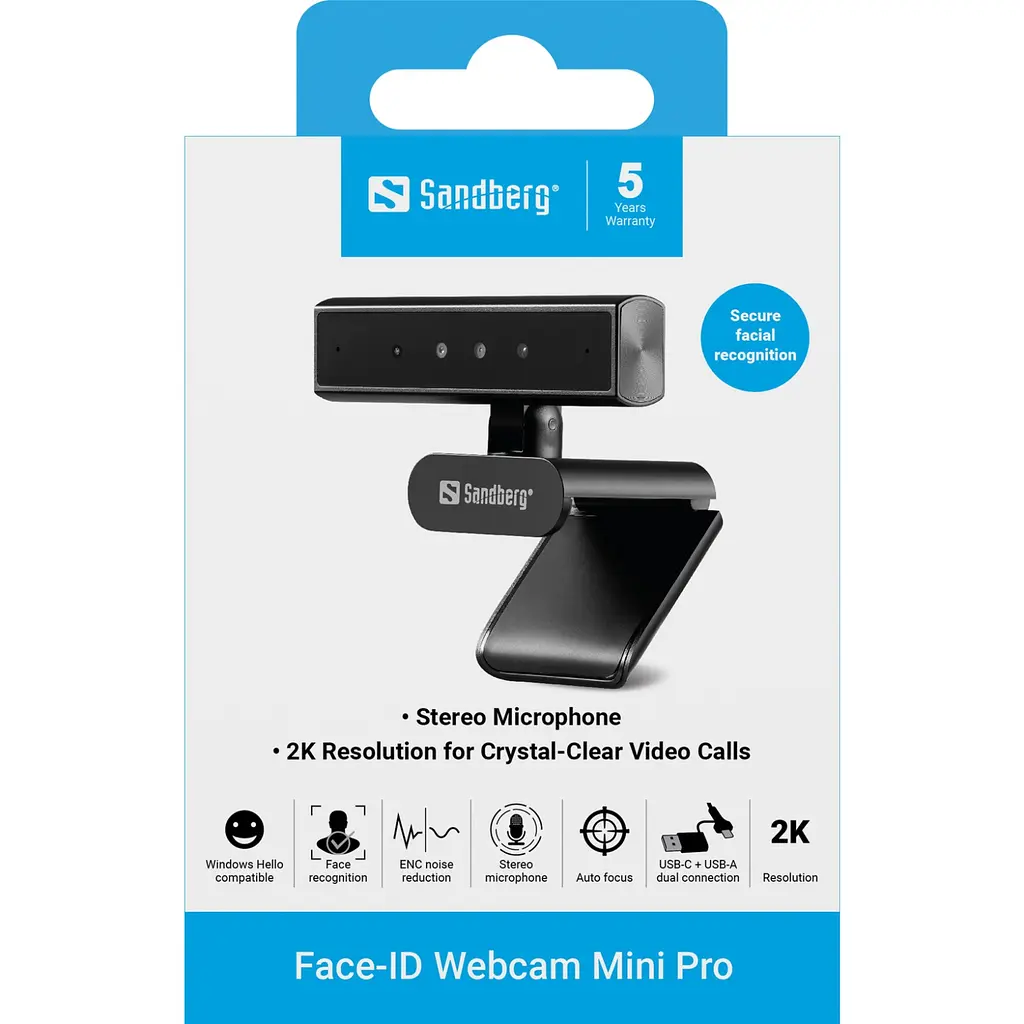 Веб-камера Sandberg Face-ID Webcam Mini Pro - фото 4