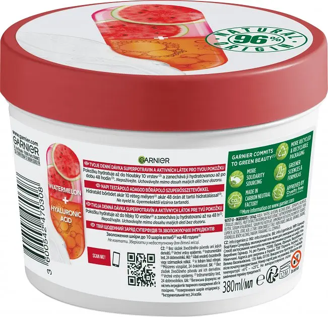 Гель-крем Garnier Body Superfood Кавун зволожувальний 380 мл - фото 2