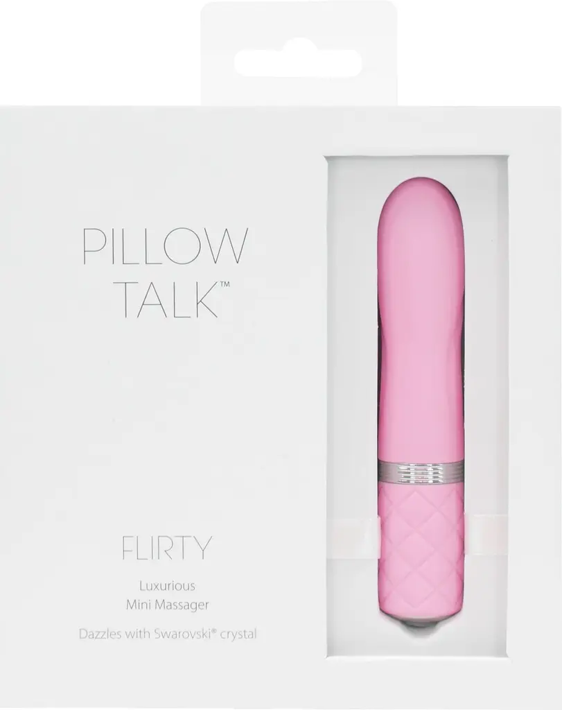 Розкішний вібратор PILLOW TALK - Flirty Pink з кристалом Swarovski, гнучка головка - фото 8