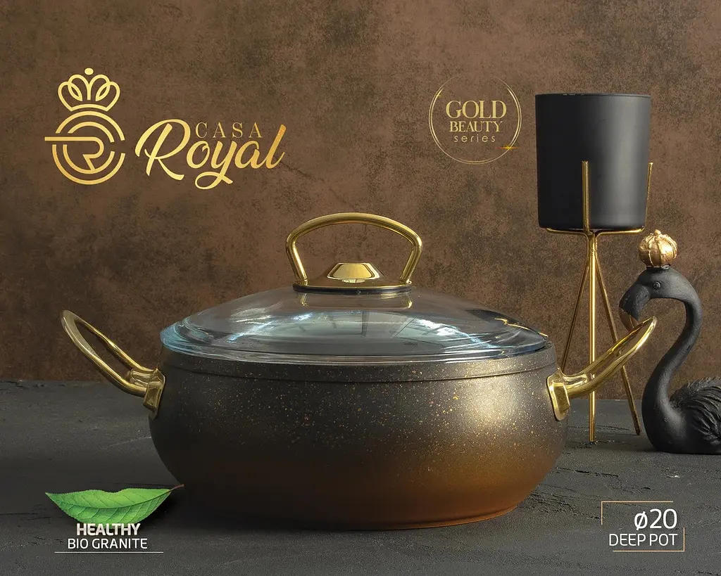 Набір посуду Casa Royal G-UKR 20200 "Bio Granit" Black 7 предметів - фото 4