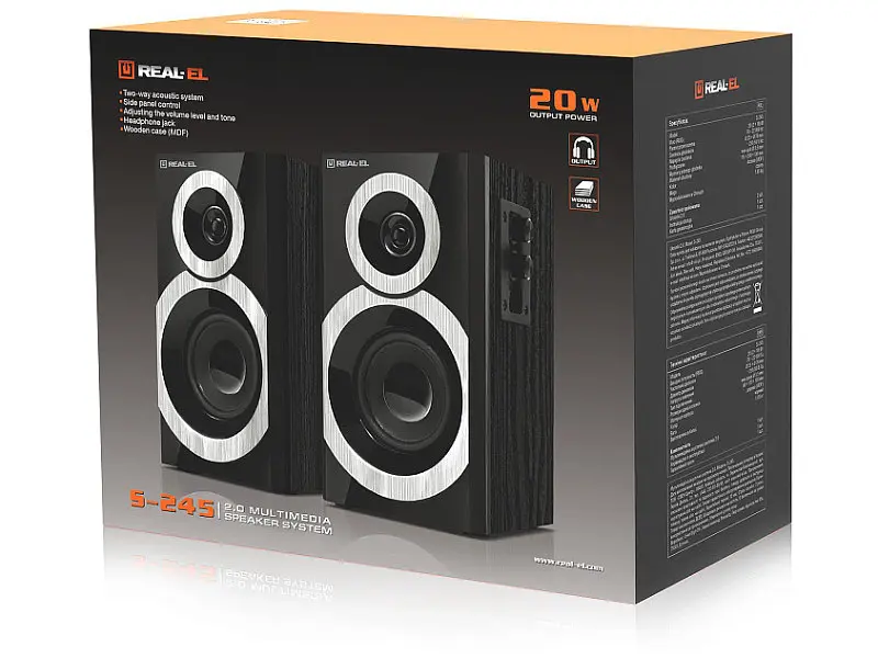 Комп'ютерні колонки REAL-EL S-245 Black (EL121200015) - фото 10