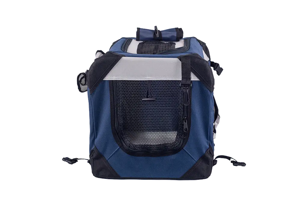 М'яка клітка для собак SenFul Pet Soft Crate з флісовим килимком та чохлом, синьо-сіра - фото 5
