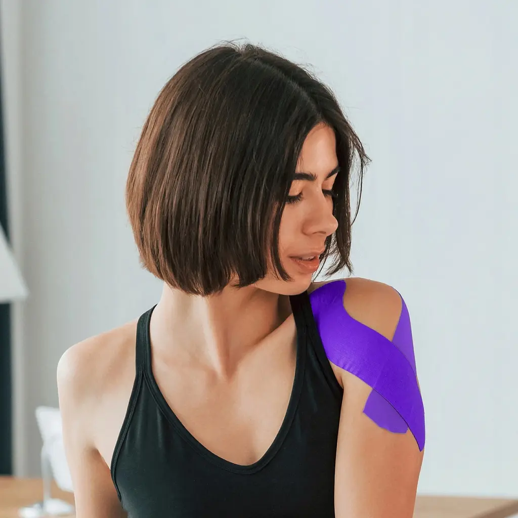 Стрічка кінезіологічна (кінезіо тейп) 4FIZJO 5 см x 5 м 4FJ0626 Violet (P-5907739318817) - фото 7