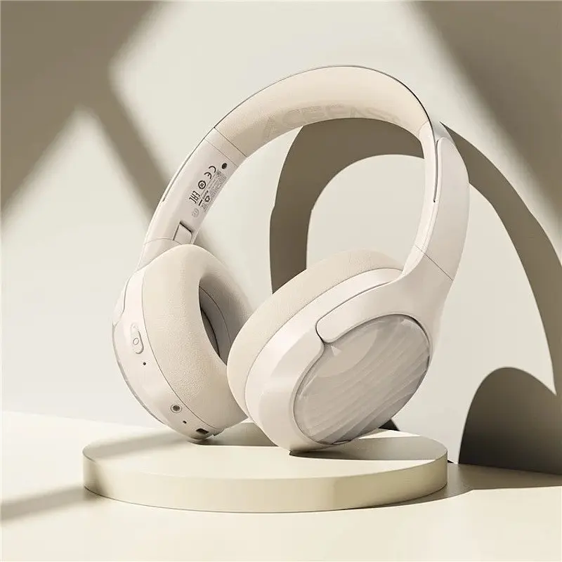 Беспроводные накладные белые наушники Acefast H5 active noise cancelling wireless headset - фото 3