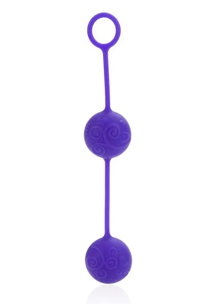 Вагінальні кульки CalExotics California Exotic Posh Silicone O Balls 17.7 см фіолетові - фото 3