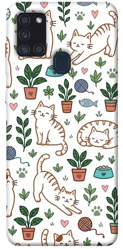 TPU чохол Demsky Cats pattern для Samsung Galaxy A21s