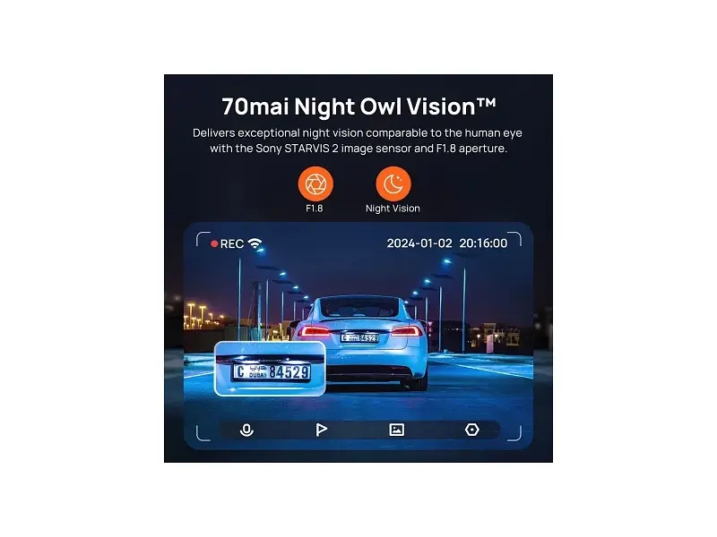 Відеореєстратор 70Mai Dash Cam 4K A810S-2 Set - фото 8