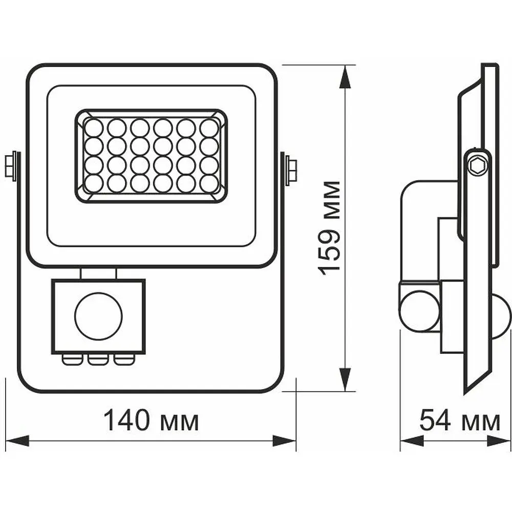 Прожектор Videx LED F2e 10W 5000K з датчиком руху та освітленості (VL-F2e105W-S) - фото 6