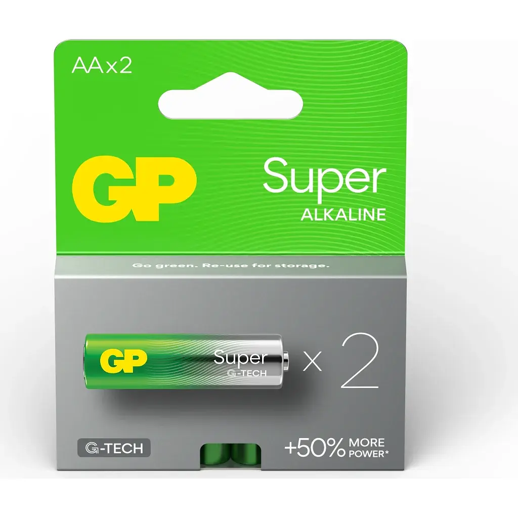 Батарейка Gp AA LR6 Super Alcaline * 2 (15A21-SB2 / 4891199216732) - фото 2