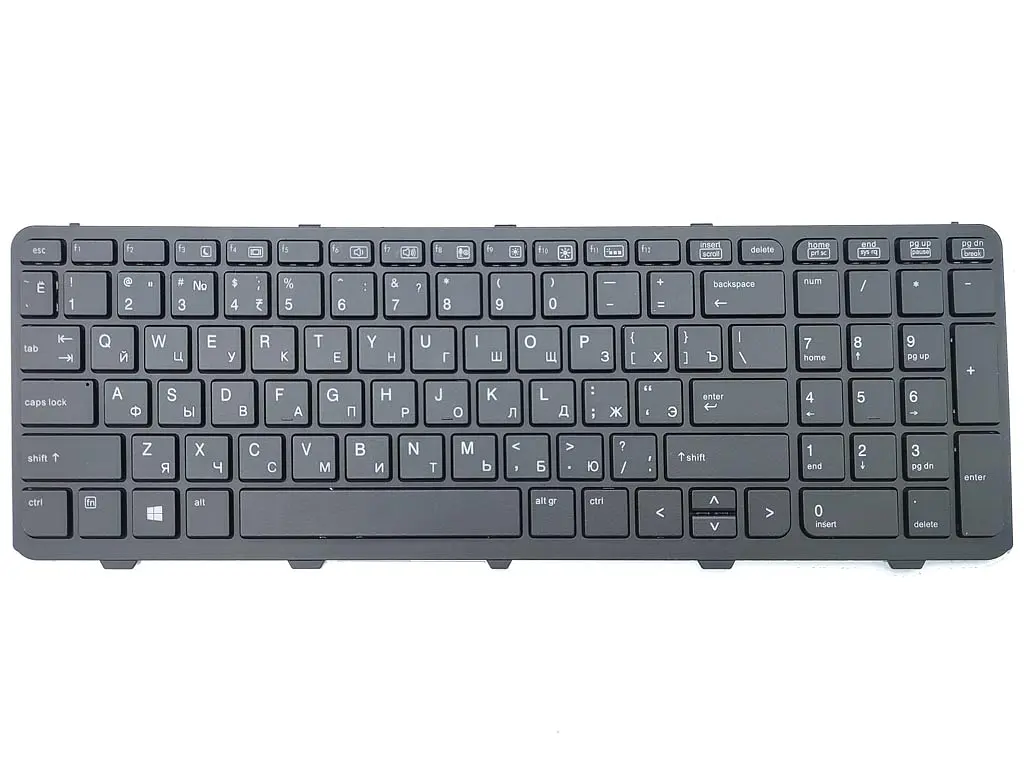 Клавіатура для HP ProBook 450 G0, G1 G2, 455 G0 G1 G2, 470 G0 G1 G2 (RU Black з рамкою та підсвічуванням) - фото 3