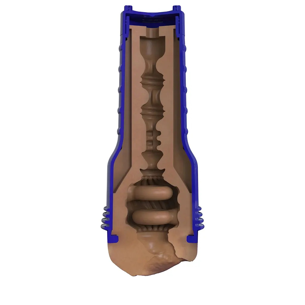 Мастурбатор-вагіна Fleshlight Boost Bang Medium Dark Flesh, плаваючі кільця Turbo Tech - фото 4