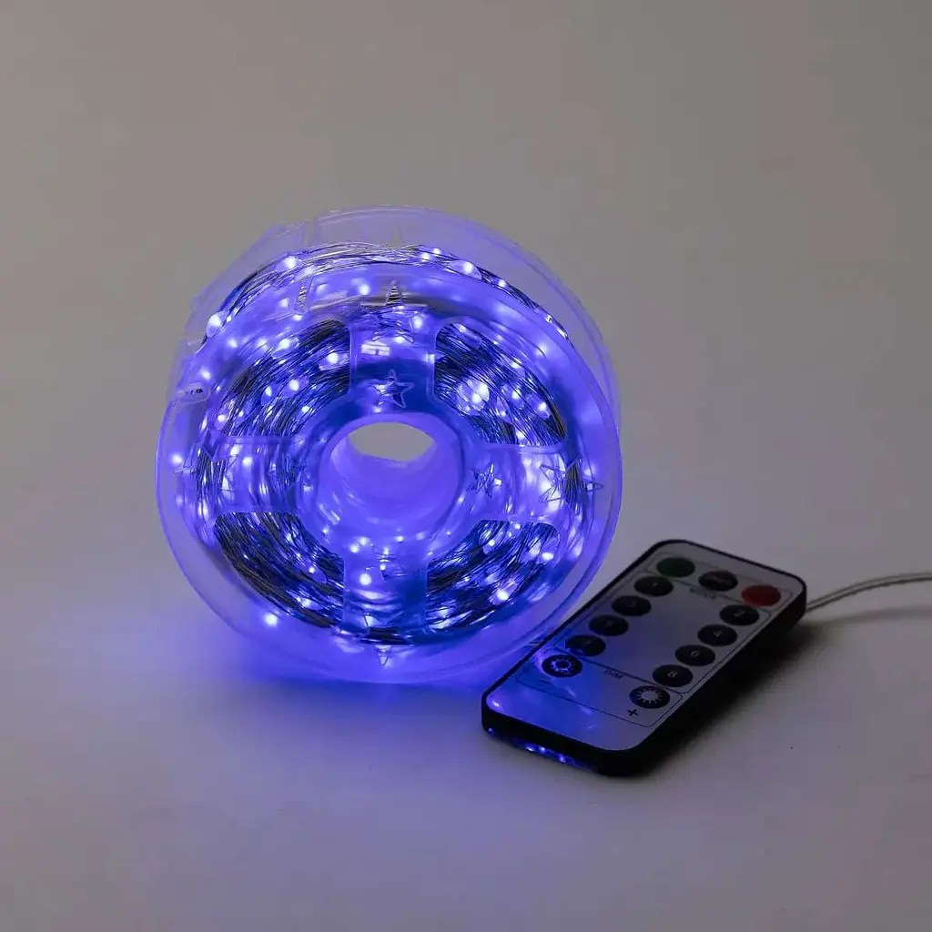 Гірлянда Роса GarlandoPro нитка GarlandoPro 1000 LED довжина 100 м від мережі, синій (1000L100MWBL) - фото 5