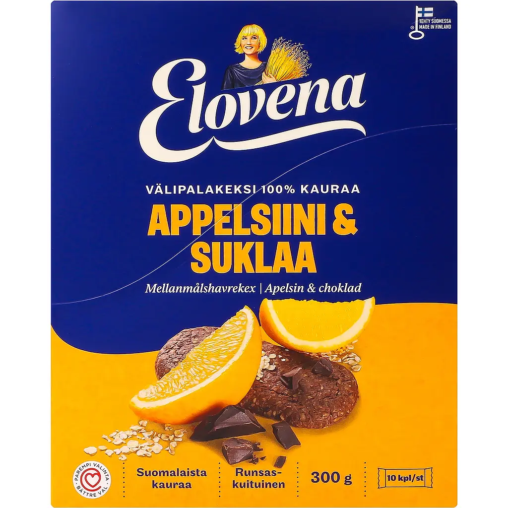 Галети з вівса Elovena з апельсином та шоколадом 300 г - фото 2