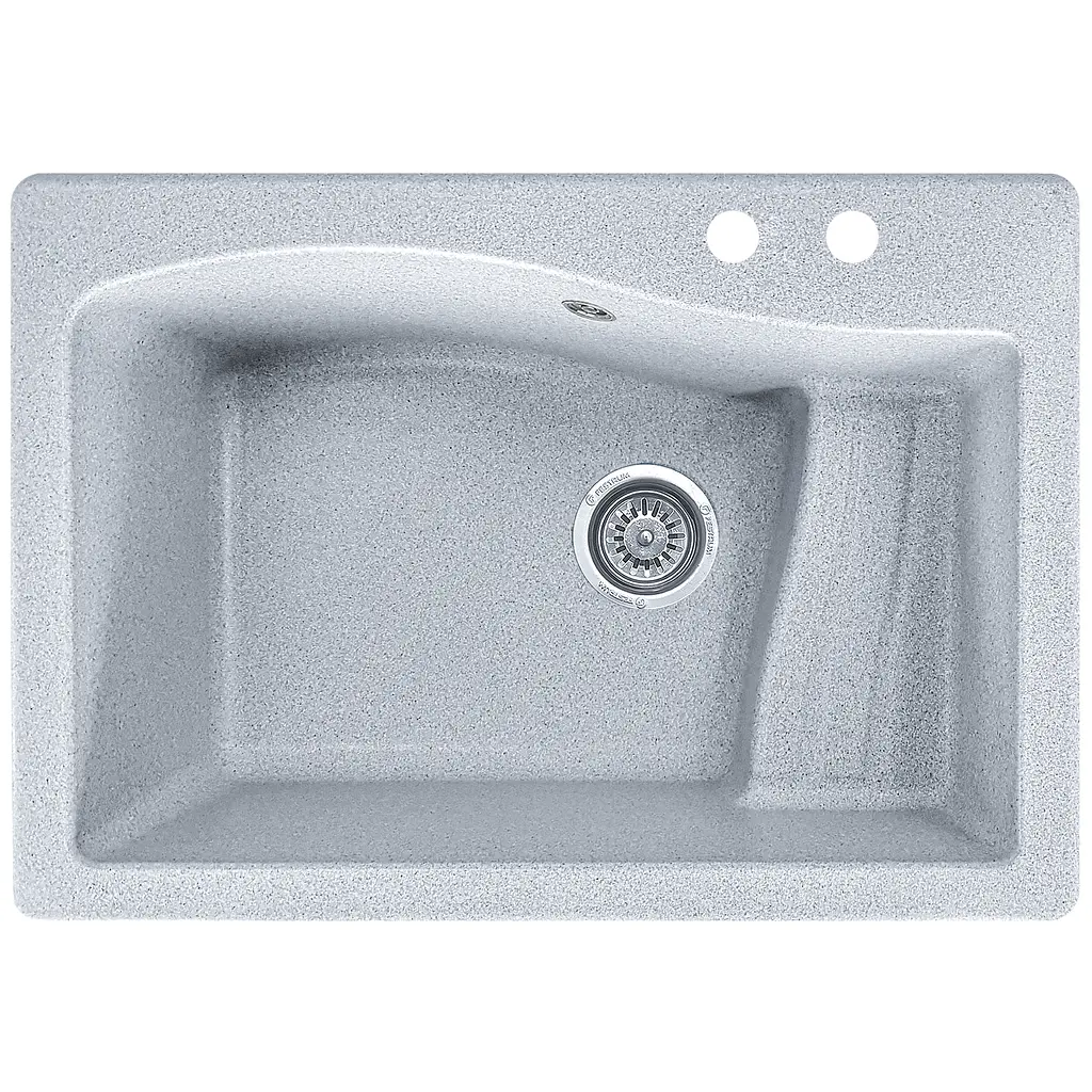Мойка кухонная Valetti 70N гранитная 710х490 мм серая - фото 3