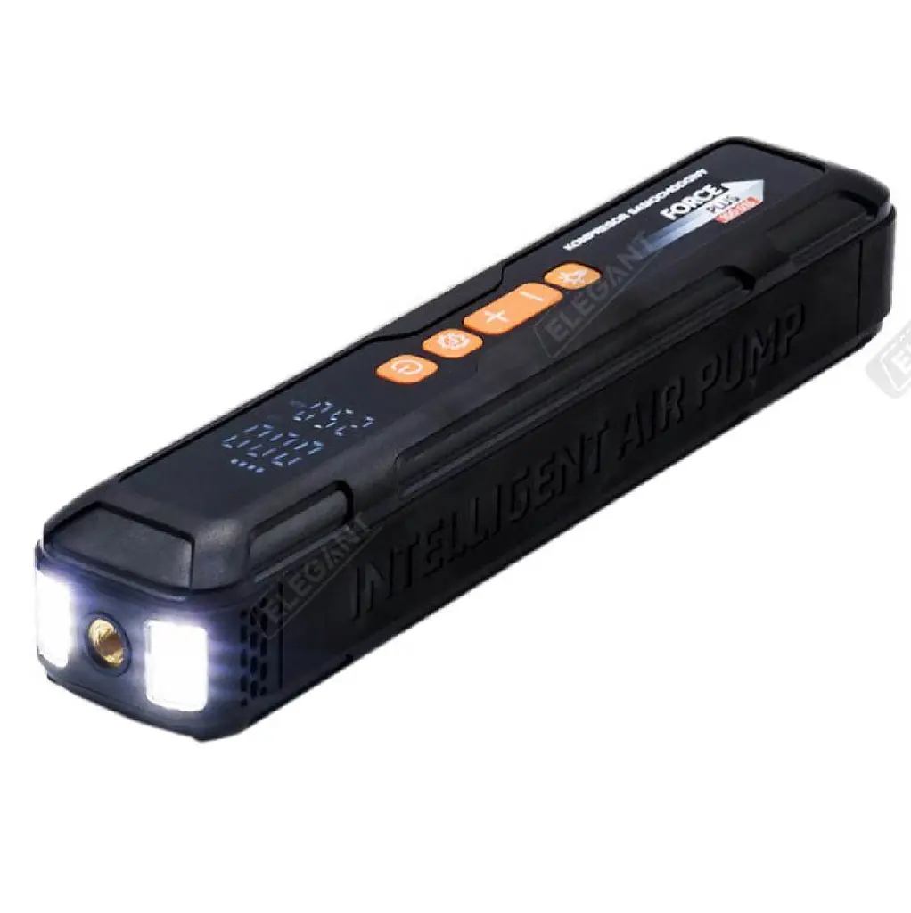Автомобільний компресор Бездротовий Force PLUS Повербанк 12V 6000 mAh 10Атм 4-режиму LED USB 5V-2.4A (EL100 015) - фото 3